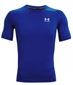 Мужская теннисная футболка Under Armour Men's HeatGear Armour Short Sleeve - небесный