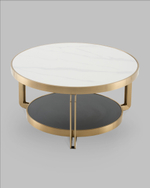 Журнальный столик Калисто 90*90 см светлая и темная керамика