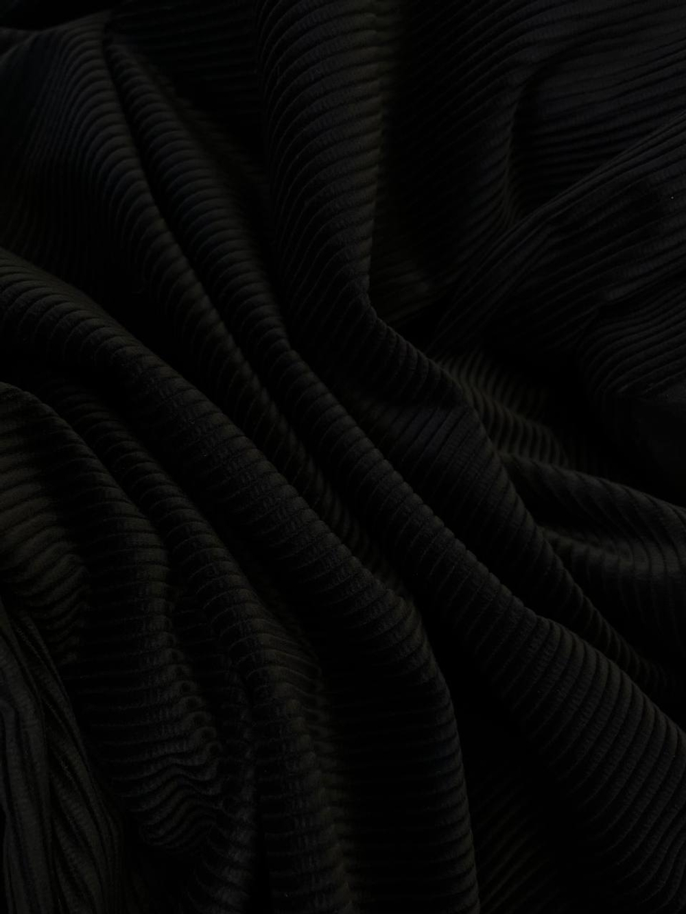 Вельвет хлопковый черный