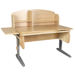 Растущая парта с задней закрытой и боковой полками Дэми СУТ 25-02-Б1НЗ (1500×880 мм)