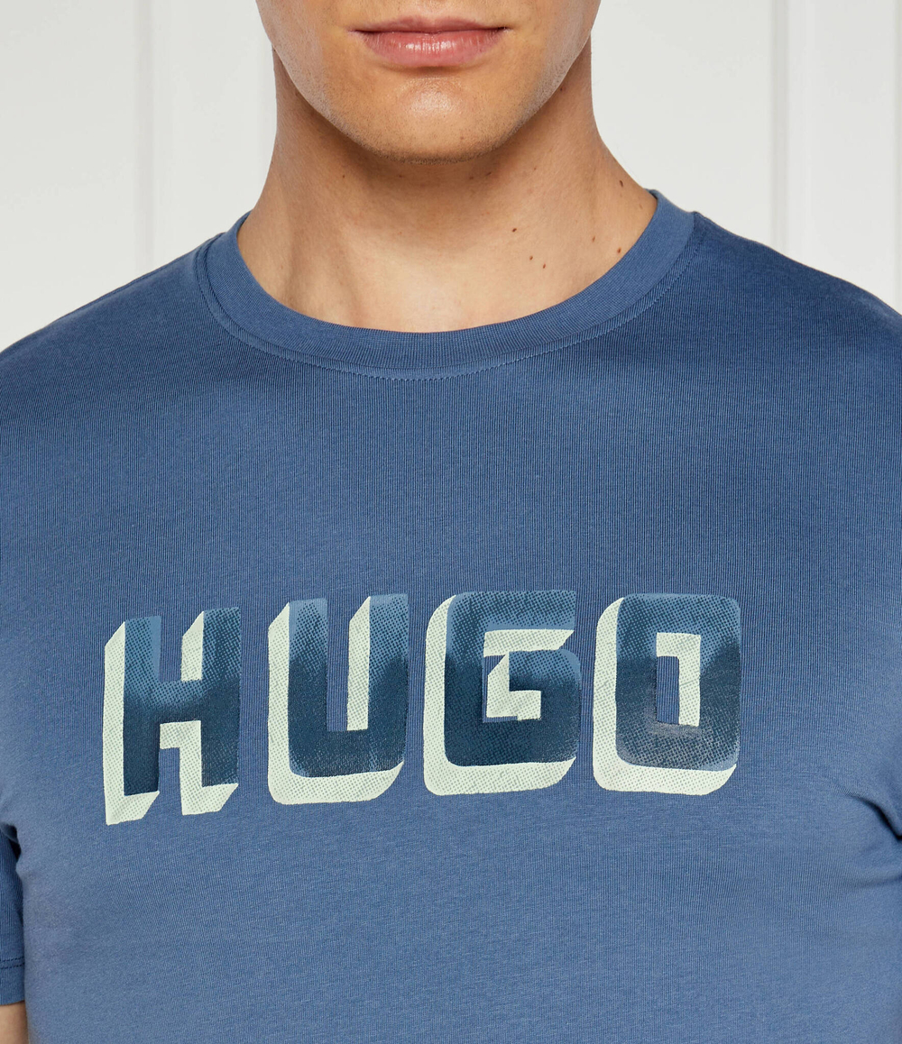 Футболка HUGO - голубой(50516624)