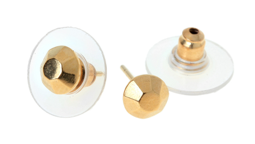 "Магуана" серьги в золотом покрытии из коллекции "Мини" от Jenavi с замком пусеты