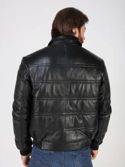 Куртка пуховик из натуральной кожи зимняя