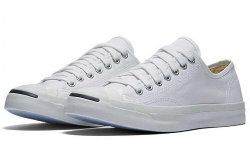 Converse Jack Purcell non-slip, wear-resistant, breathable, low-top canvas shoes for men and women in the same style white