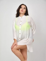 туника пляжная рубашка летняя на пуговицах