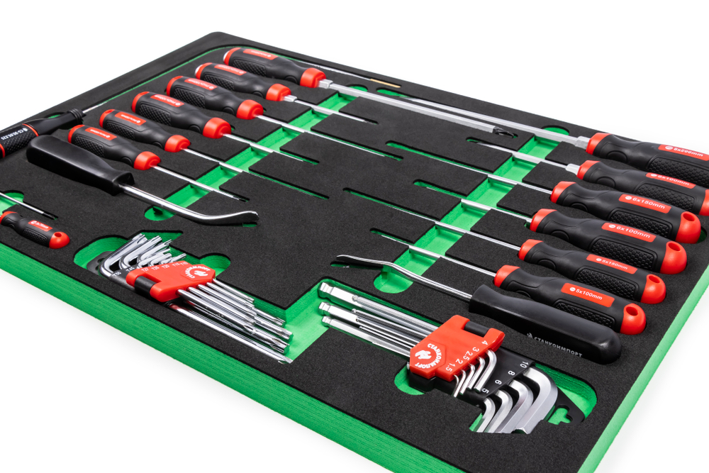 Ложемент отвертки, шестигранные ключи и ключи TORX. 35 предметов TSC-35