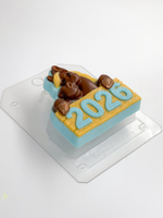 Пластиковая форма для шоколада "Лошадка с табличкой 2026"