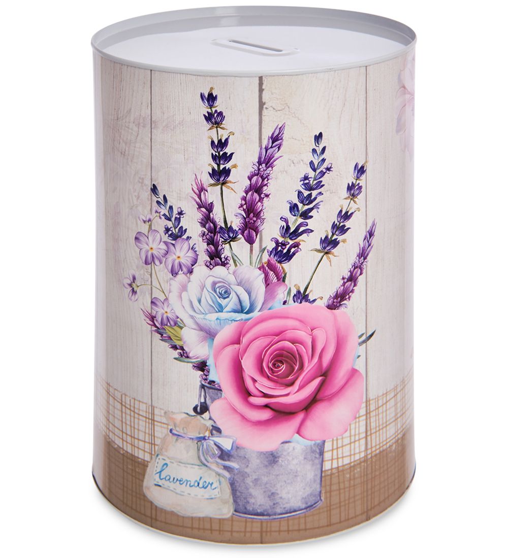 BX-217/1 Металлическая копилка «Цветы»