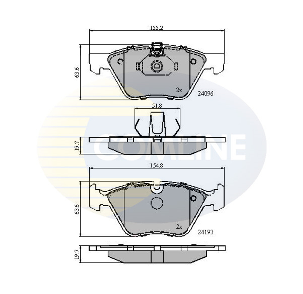 COMLINE - CBP01300-CML - Brake Pad Set, disc brake