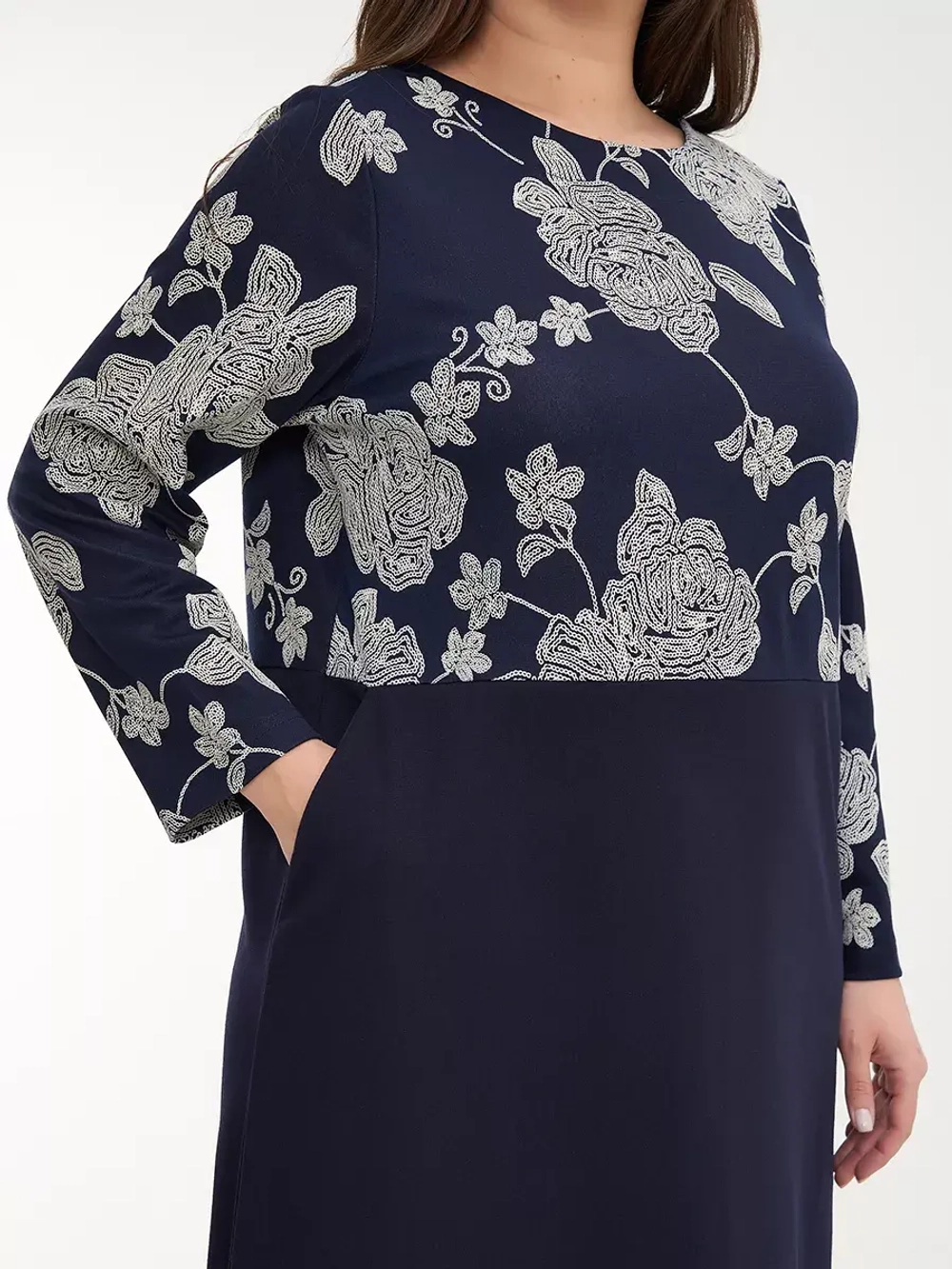 Платье плотный теплый трикотаж с длинным рукавом