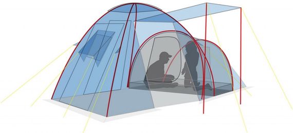 Палатка Canadian Camper HYPPO 4, цвет royal