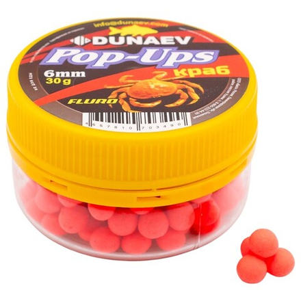 Бойлы DUNAEV POP-UP 6мм Краб (30г)