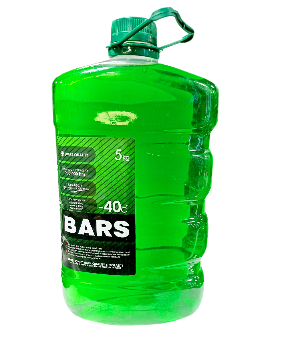 Антифриз 5кг зеленый, G11, (-40C) BARS Professional (4) Розница