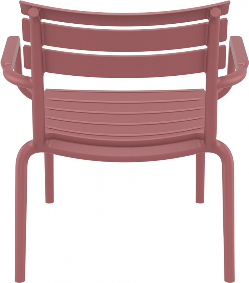 Кресло лаунж пластиковое Siesta Contract Paris Lounge, марсала