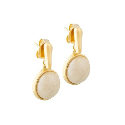 Серьги Possebon Pearl amazonite beige A1995.12 BR/G