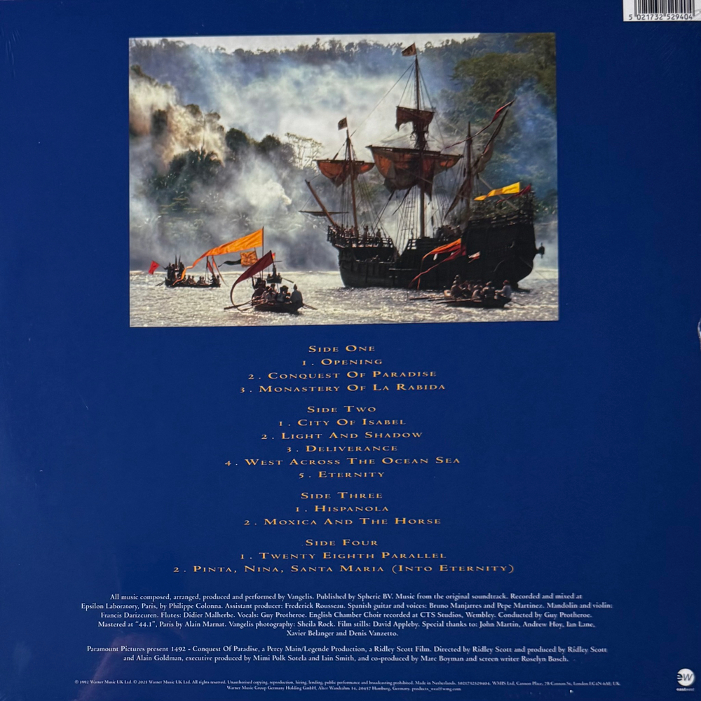 Виниловая пластинка Vangelis ‎– 1492 - Conquest Of Paradise 2LP Yellow