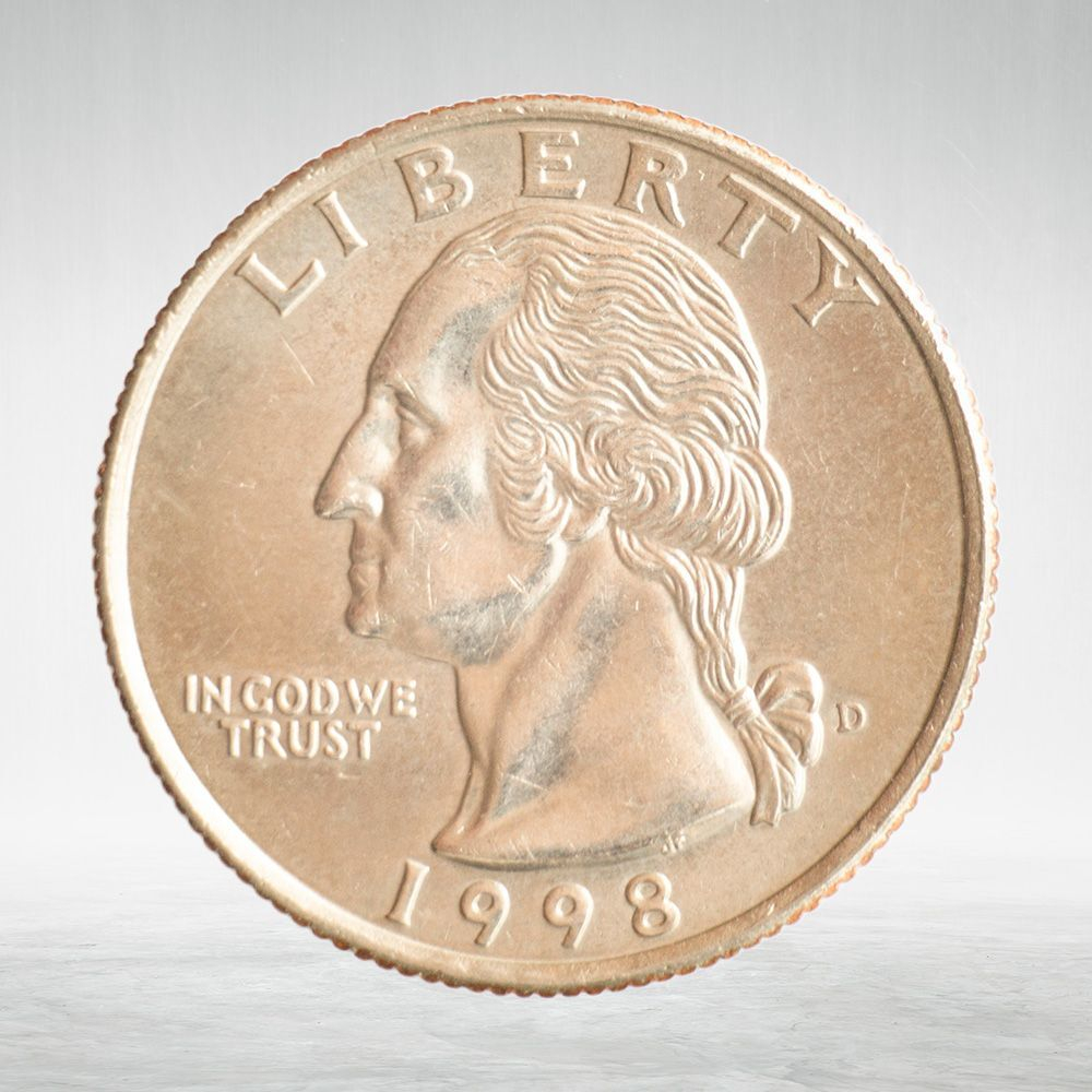 USA, ¼ Dollar, 1998 - Washington Quarter (D), AU