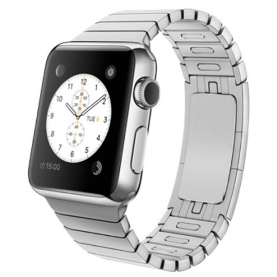 Часы смарт Apple Watch 42мм (серебристный стальной с застежкой "бабочка" на кнопках )