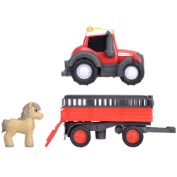 Dickie ABC - Трактор Massey Ferguson с прицепом 30 см Светозвук 4115012 / артикул   4115012  / GTIN 4006333086748