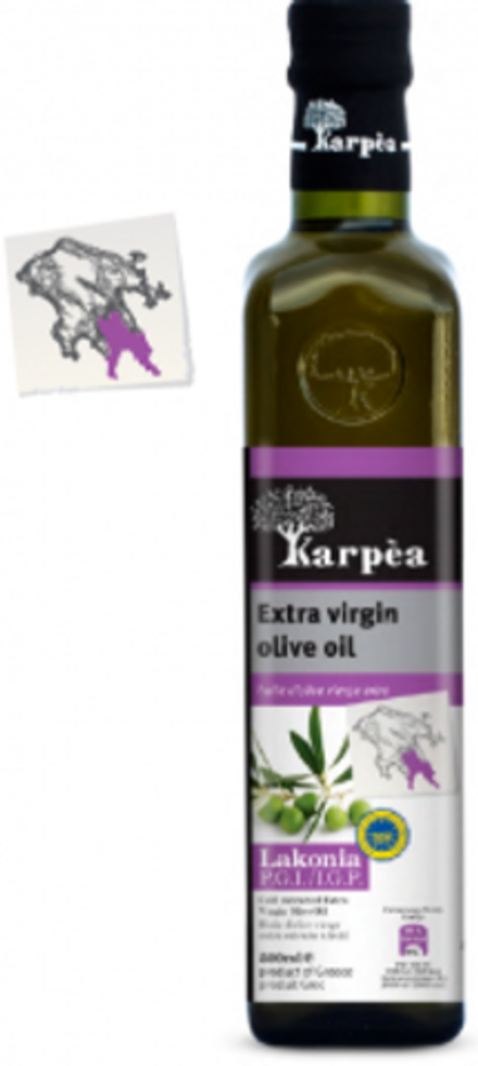 Оливковое масло Karpea  LAKONIA P.G.I.  Extra Virgin 0.5 л, Греция
