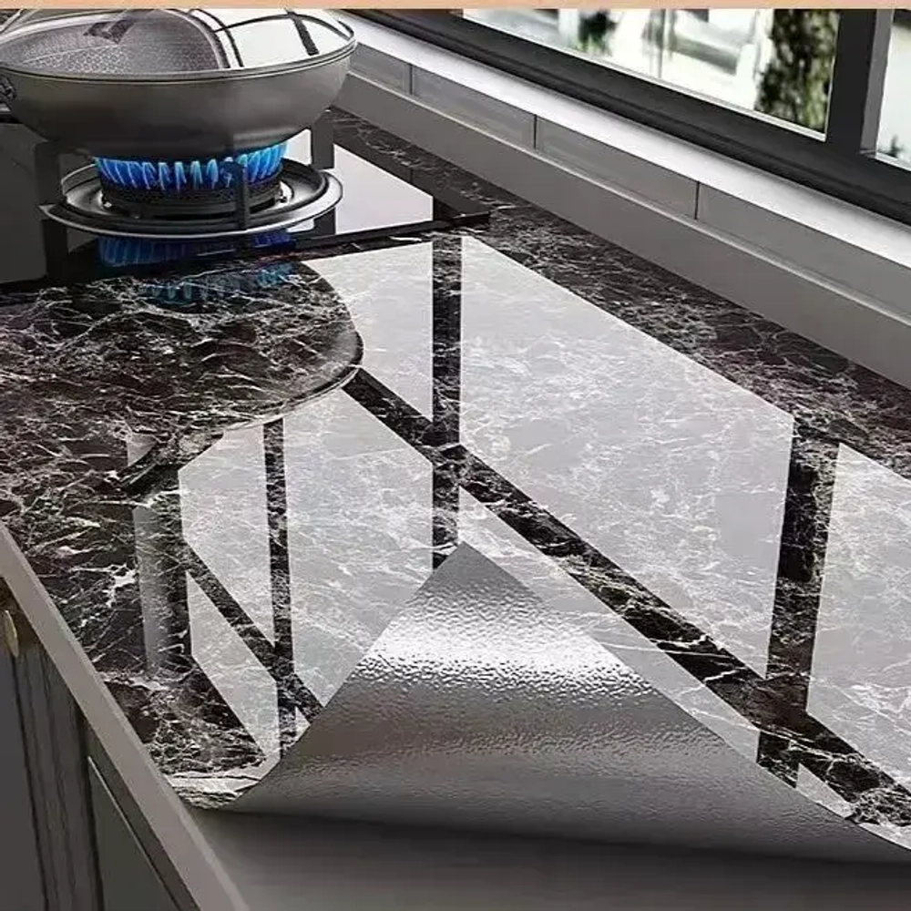 Обои на кухонном столе: стойкое к загрязнению масло, высокая температура, влагонепроницаемость - защита от плесени, 0,6 x 3 m