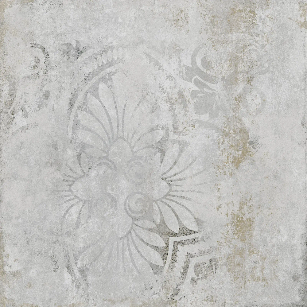 Керамогранит Alma Ceramica GFU6060TTM27R Totem 60x60 серый глазурованный матовый / противоскользящий под бетон / с орнаментом