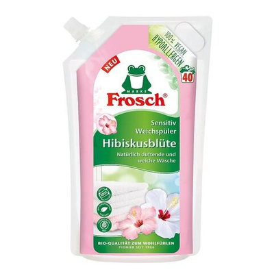 Ополаскиватель для белья концентрированный Frosch Цветок гибискуса дой-пак 1,0 л