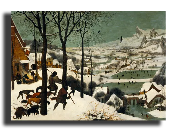 Репродукция "Питер Брейгель - Охотники на снегу"
