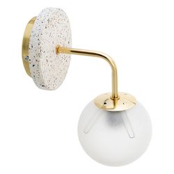 Светильник настенный Skum, 32x15,5x22 см, белый/золотой