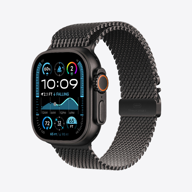Apple Watch Ultra 2 with Titanium Milanese Loop