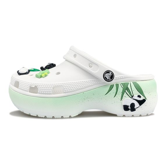 Crocs Classic Platform Clog 'White Green'