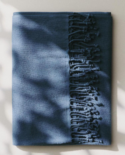 ZARA HOME ХЛОПКОВОЕ ПЛЯЖНОЕ ПОЛОТЕНЦЕ БЕЗ РУКАВОВ, СВЕТЛО-ГОЛУБОЙ