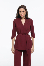 Костюм блуза на запах и брюки Balance