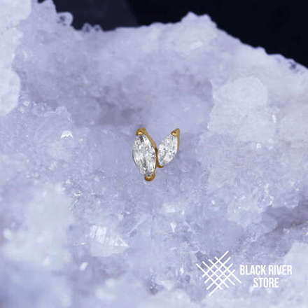 2K Millennium Marquise Crystal PVD Yellow