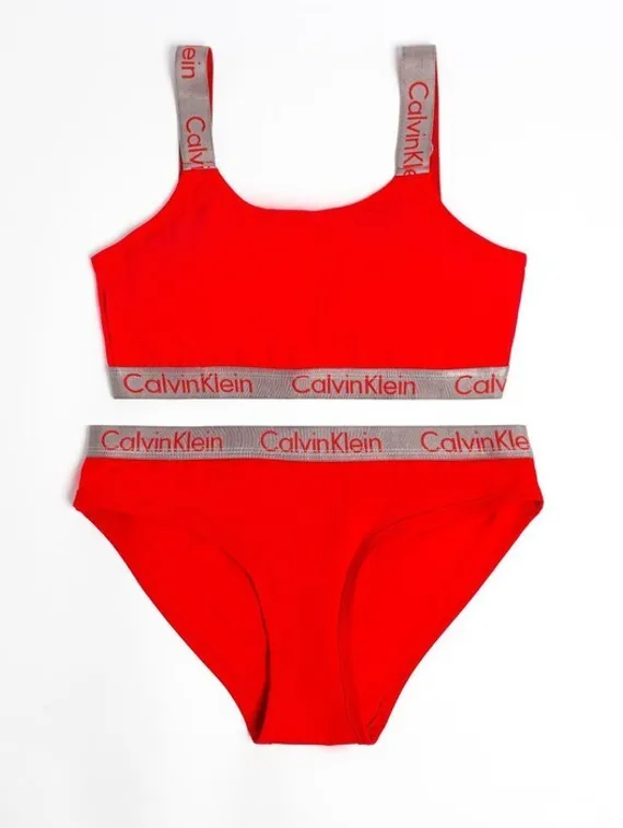 Комплект женский (топ, трусы), цвет красный МИКС, размер 44-46