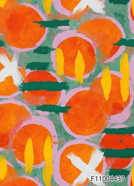 В ПУТИ, АПЕЛЬСИНОВАЯ АБСТРАКЦИЯ, 100% хлопок 1