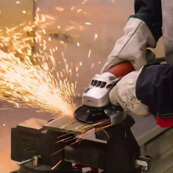 Фибровый шлифовальный круг по металлу DEBEVER 125 мм P60 (со шлицами), циркониевый корунд, 5 шт