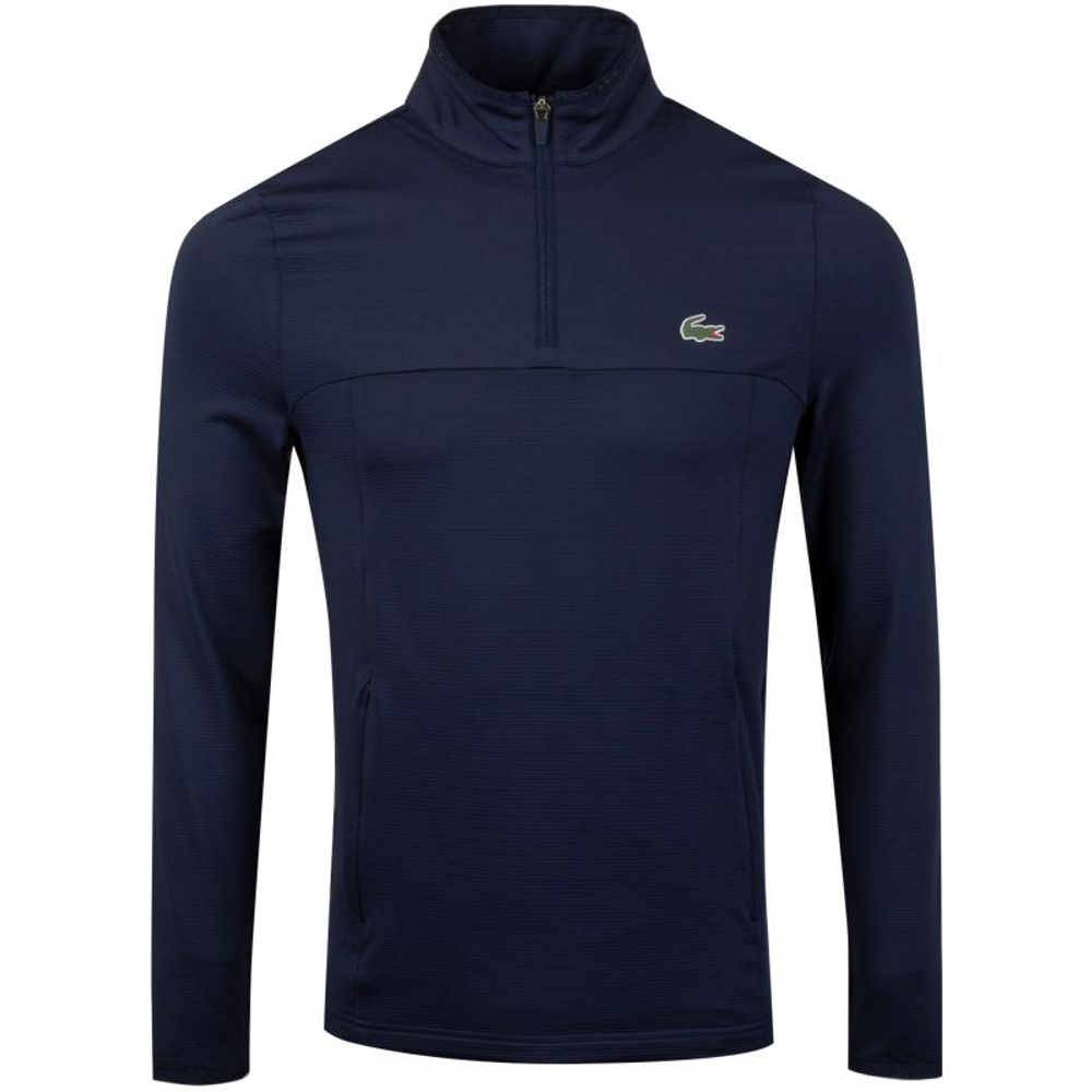 Куртка теннисная Lacoste Men's SPORT Stretch Zippered Collar Sweatshirt - navy blue