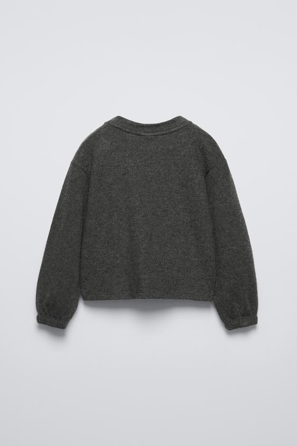 ZARA ЛОНГСЛИВ SOFT TOUCH С БУСИНАМИ, АНТРАЦИТОВО-СЕРЫЙ