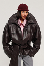 Куртка реглан из экокожи