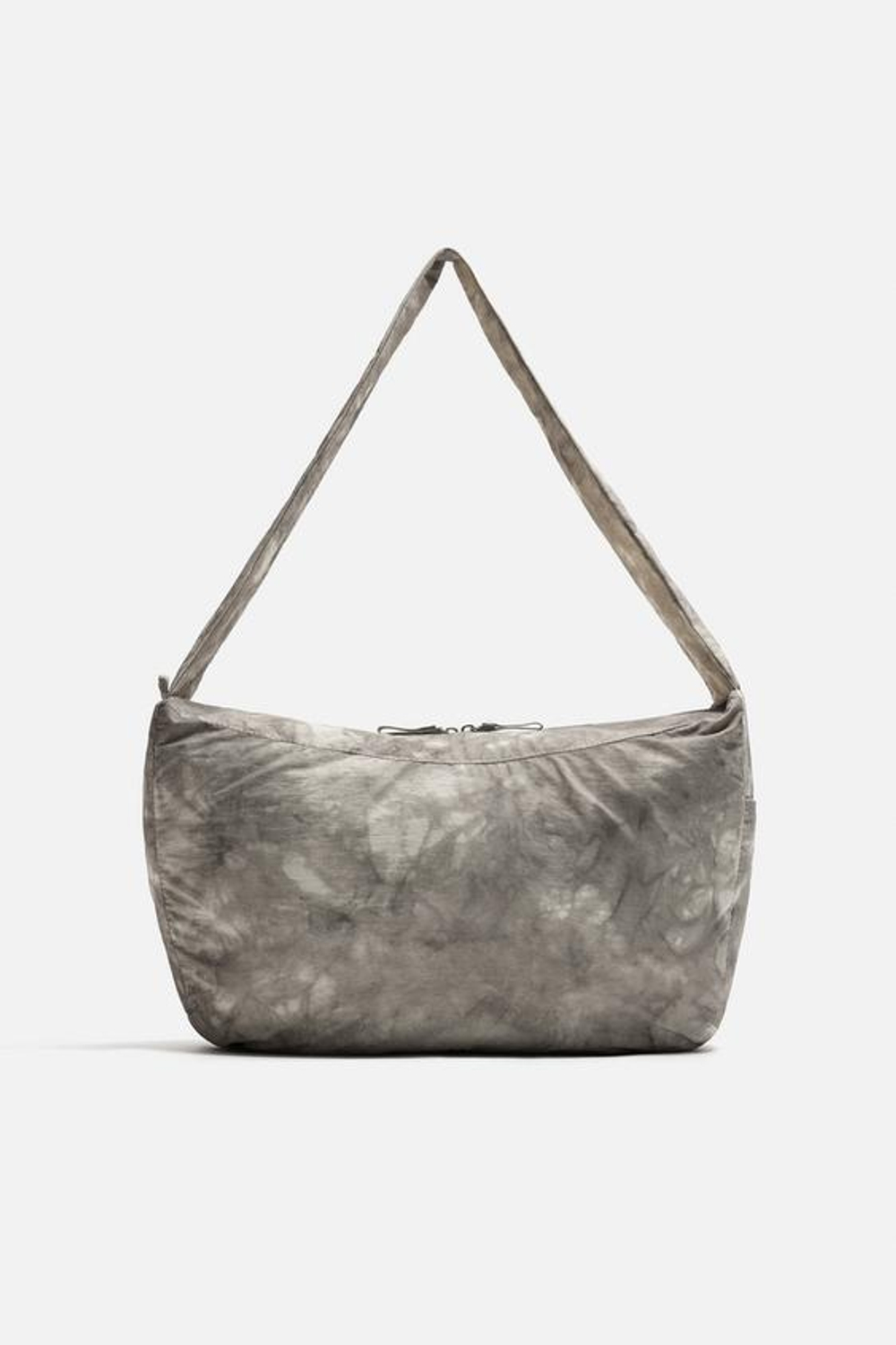 ZARA НЕЙЛОНОВАЯ СУМКА С ЭФФЕКТОМ ПОТЕРТОСТИ, СЕРЫЙ