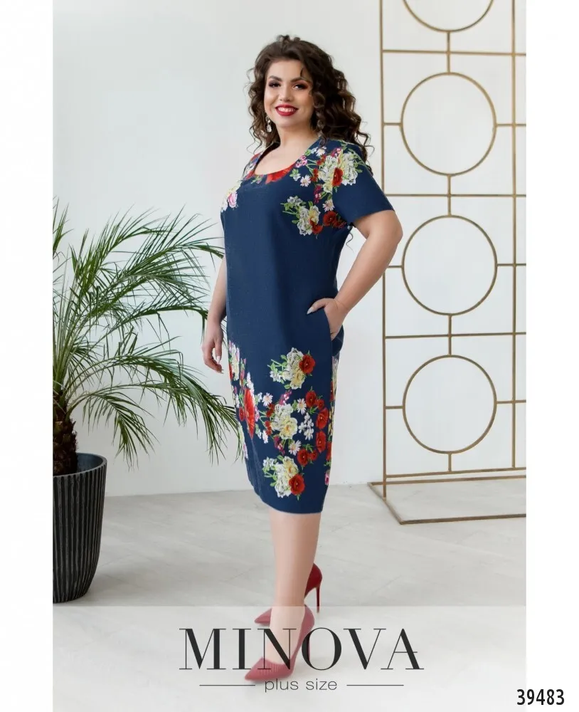 Платье 423Б-джинс Minova