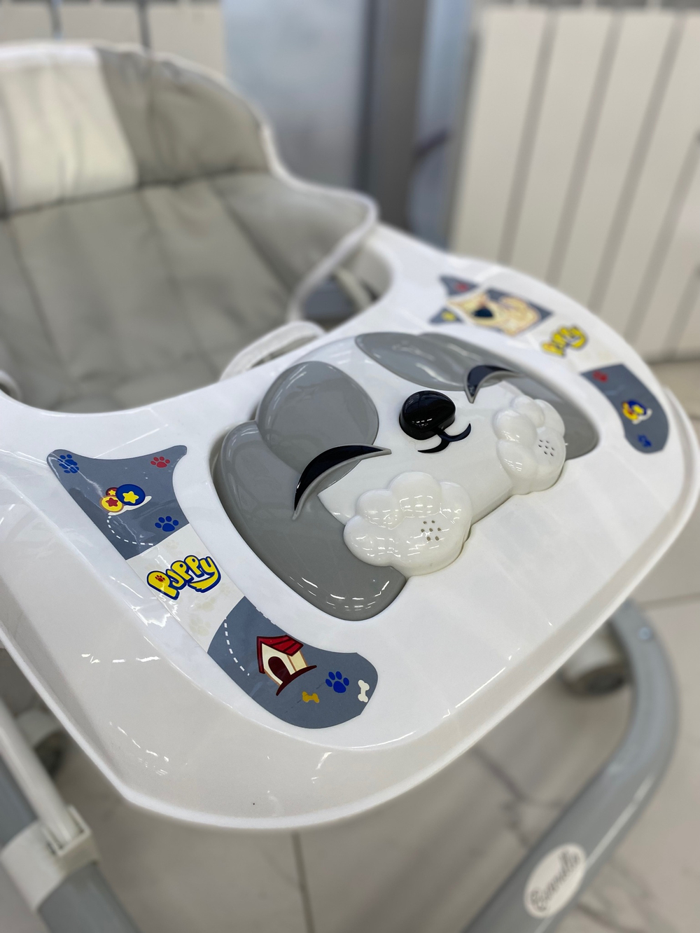 Ходунки SBL 5401 U (Teddy Bear), серый (силиконовые колеса)