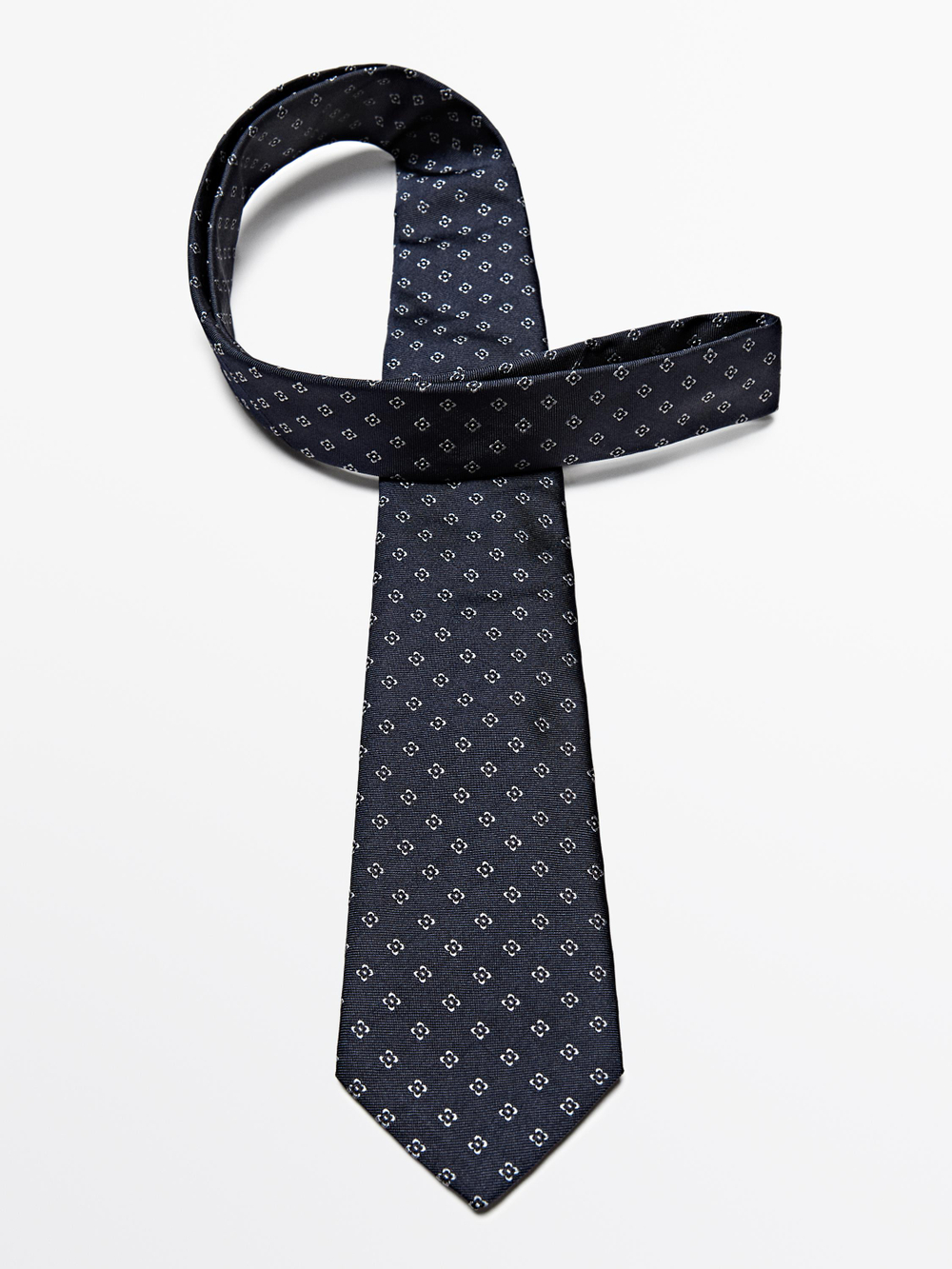 Massimo Dutti Галстук из 100% шелка, темно-синий