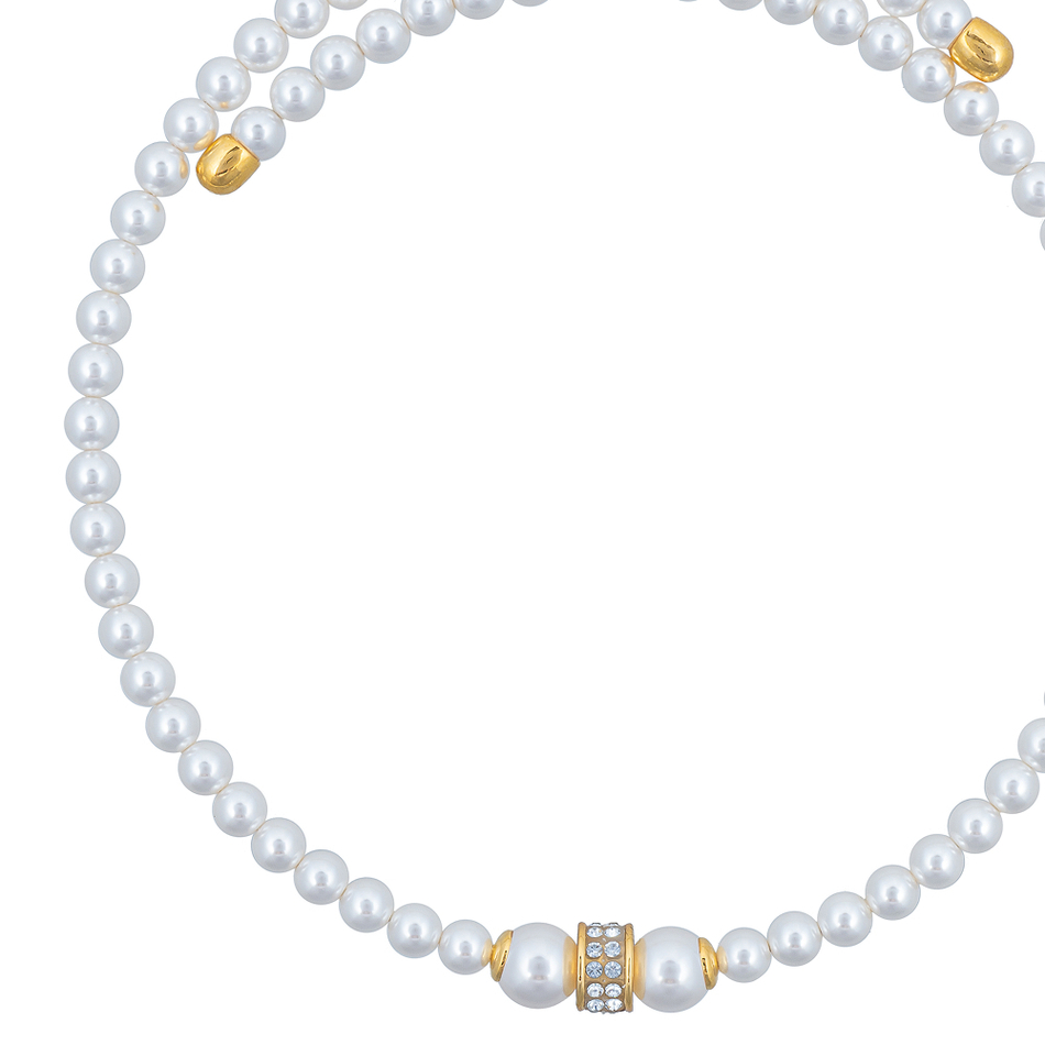 Колье Fiore Luna Cylinder Crystal B2409PE-N02.2 BW/G