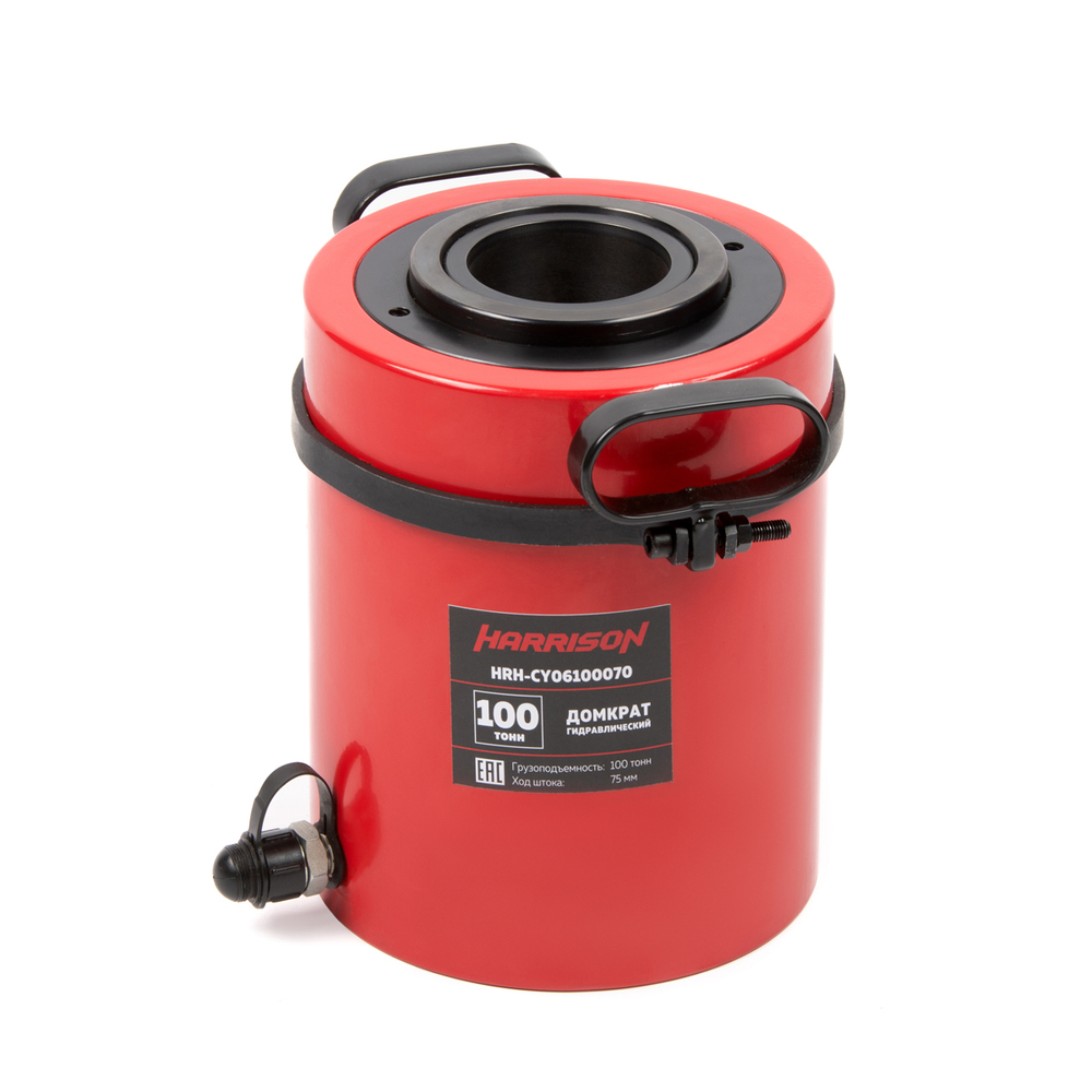HRH-CY06100070 Домкрат гидравлический с полым штоком, однополостной 100 т, ход 75 мм