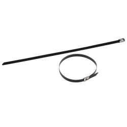 Кабельная стяжка (хомут) стальная AISI 304 с полимерным покрытием ЭРА NO-225-258 4.6 х 400 мм 10 шт