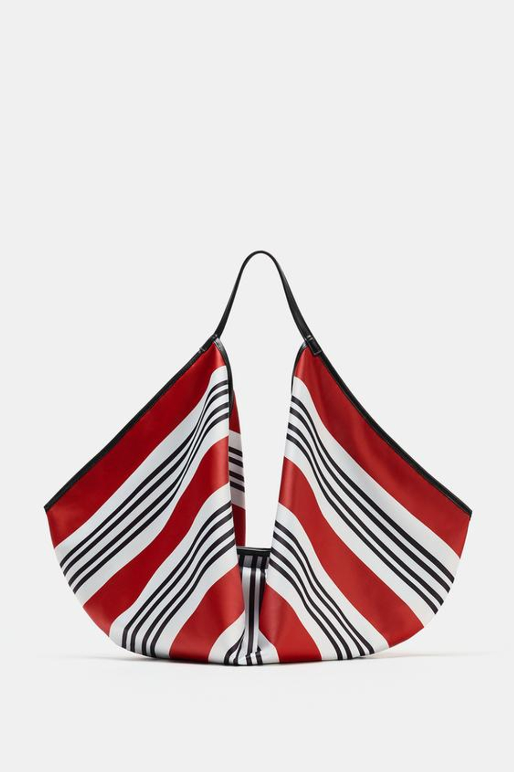 ZARA МАКСИ-СУМКА С ПРИНТОМ, КРАСНЫЙ