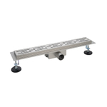 Душевой лоток AZARIO 800 мм, D40(50), металлическая перфорированная решетка, металлический желоб, гидрозатвор (AZT2FT01800)