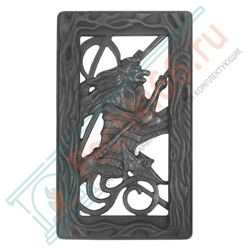 Решетка чугунная вентиляционная РВ-1А "Баба Яга" крашеная верхняя (Рубцовск-Литком) в Кирове